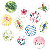 Let's Flamingle Decoration Tags 1  - koristeet