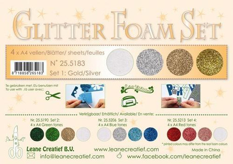 Glitter Foam Set: Gold & Silver