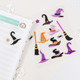 Halloween 3D Stickers: Witch Hats & Brooms