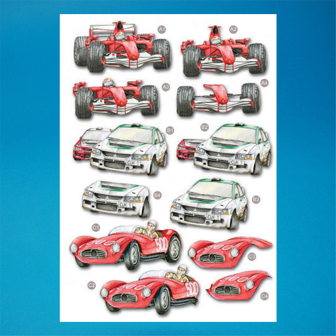 Stanssattu 3d-arkki: Racing Cars