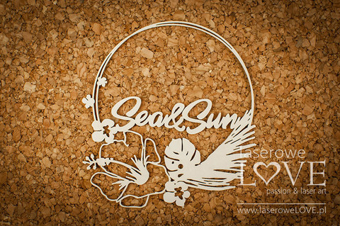 Vintage Tropical Island: Sea & Sun Frame -chipboardpakkaus