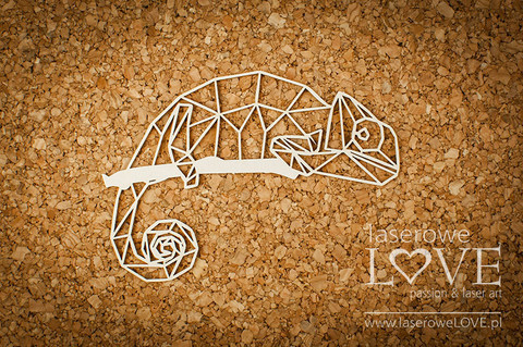 Vintage Tropical Island: Chameleon -chipboardpakkaus