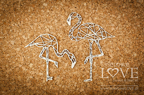 Vintage Tropical Island: Flamingos -chipboardpakkaus