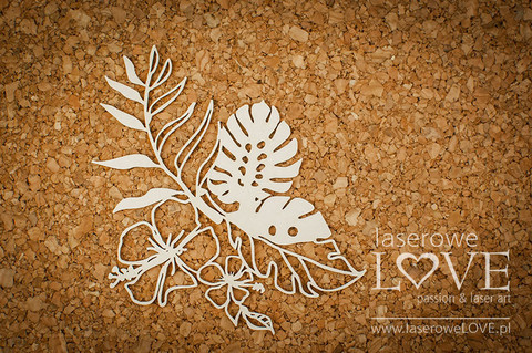 Vintage Tropical Island: Flowers Set -chipboardpakkaus