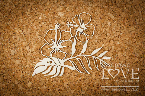 Vintage Tropical Island: Hibiscus -chipboardpakkaus
