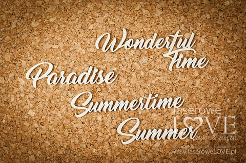 Vintage Tropical Island: Tropical Texts -chipboardpakkaus