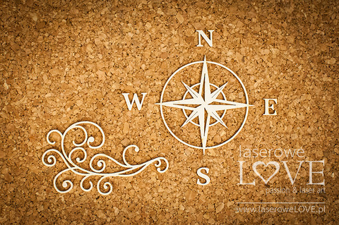 Di Mare:  Compass & Waves  -chipboardpakkaus