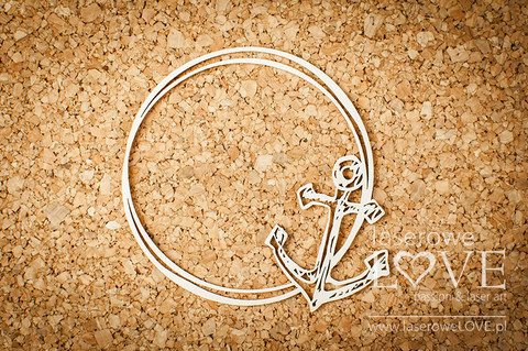 Ocean Adventure: Anchor Round Frame  -chipboardpakkaus