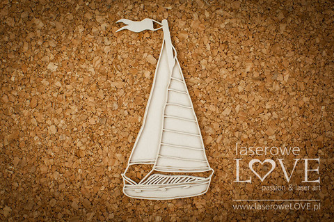 Vintage Tropical Island: Sailboat 3D  -chipboardpakkaus