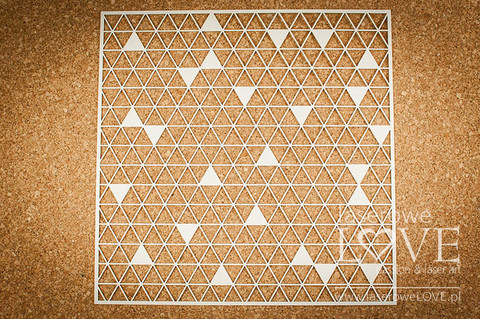 Love Llama: Triangles Background 12 x 12  -chipboardarkki