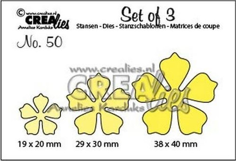 Set of 3 Dies: Flowers 50