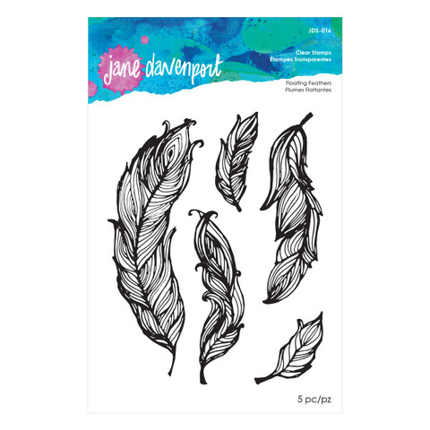Jane Davenport Clear Stamps : Floating Feathers  - leimasinsetti