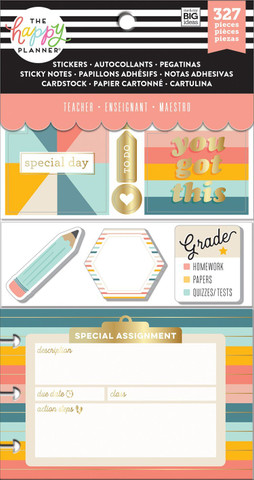 MAMBI The Happy Planner Multi Accessory Pack : Teacher -  Retro
