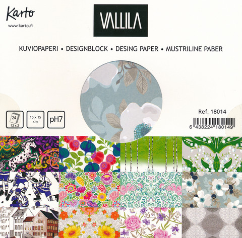 Karto: Vallila 15 x 15 cm paperilehtiö