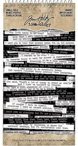 Tim Holtz Idea-ology Small Talk Snarky  -tarralehtiö