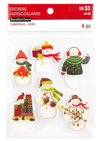 Christmas 3D Stickers: Snowmen