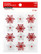 Christmas 3D Stickers: Red & Silver Snowflakes