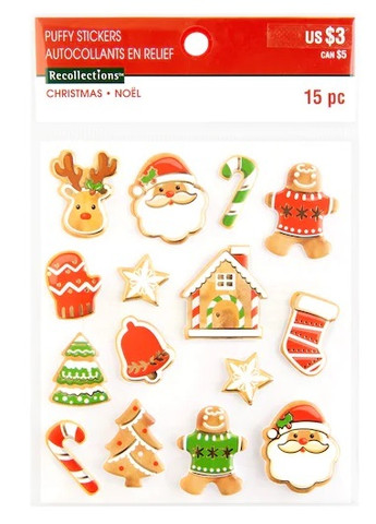 Recollections Christmas Puffy Stickers: Gingerbread