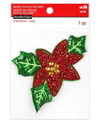 Recollections: Poinsettia Sticker Patch   -tarrapakkaus