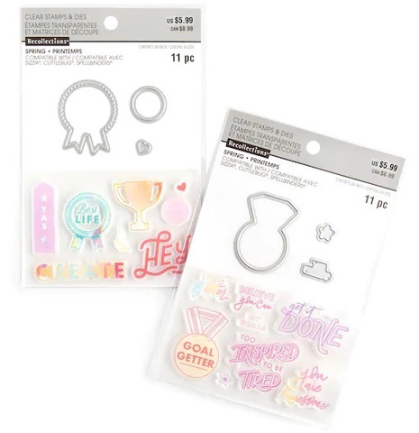 Recollections: Motivational Stamps & dies  - setti
