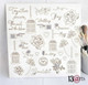 13arts Chipboard : Rosalie 12x12   - chipboardkuvioarkki