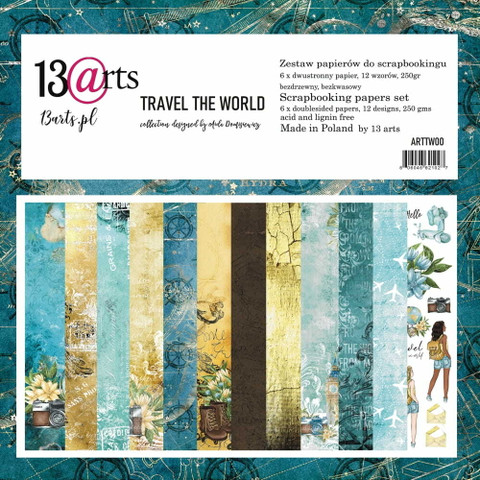 13arts: Travel The World 12x12 paperikokoelma