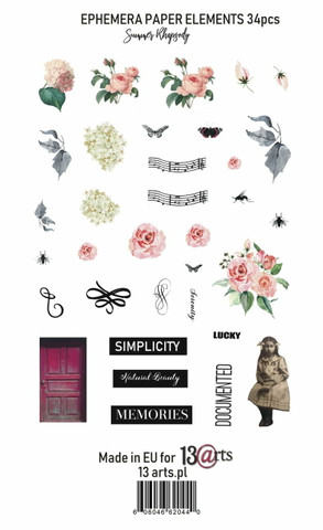 13arts: Summer Rhapsody Die Cut Ephemera
