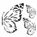 13arts: Sunrise Butterflies 6 x 6 -sabluuna