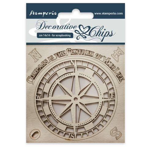 Stamperia Decorative Chips: Compass - chipboard leikkeet