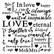 13arts: Love Text 6 x 6 -sabluuna