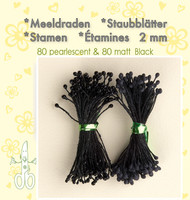 Leane Creatief Heteet  160 kpl -  Pearlecent & Matt Black 2 mm