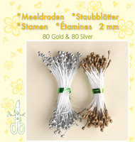 Leane Creatief Heteet  160 kpl -  Gold & Silver 2 mm