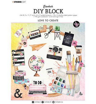 Studio Light DIY Block : Love To Create #16 -askartelulehtiö 
