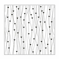 Mundart Stempel:  Lines with hearts - kohokuviointikansio