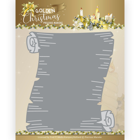 PM Golden Christmas: Paper Scroll -stanssi