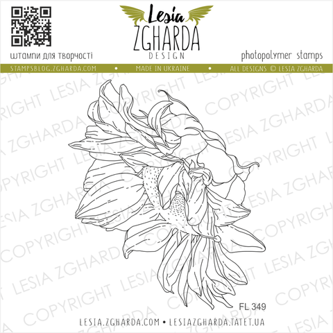 Lesia Zgharda Design: Sunflower Mini  - leimasin  
