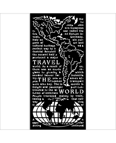 Stamperia: Create Happiness - The World  12 x 25 cm  - sabluuna