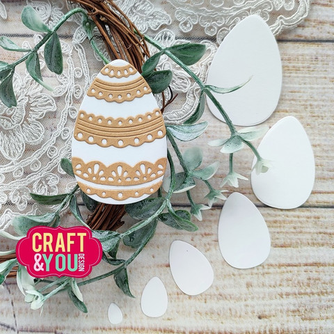 Craft & You: Lace Easter Eggs  -stanssisetti