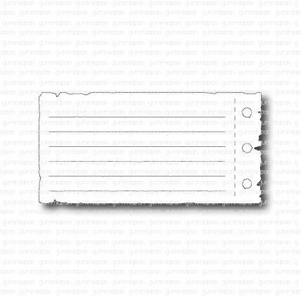 Gummiapan:  Note Sheet Model 1 - stanssi 