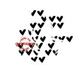 Gummiapan: Small Frayed Hearts  -leimasin