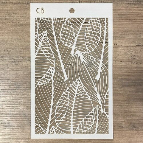 Ciao Bella 5x8 Stencil : Dry Leaves - sabluuna