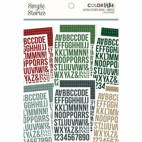 Simple Stories: Color Vibe Alpha Sticker Book: Winter - tarrakirja 