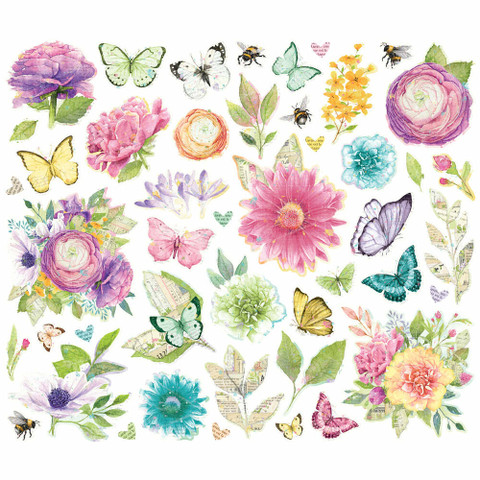 Simple Stories: Simple Vintage Life  in Bloom Floral Bits  - leikekuvat