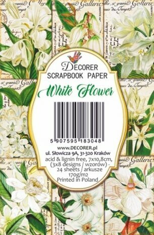 Decorer: White Flower - minipaperisetti