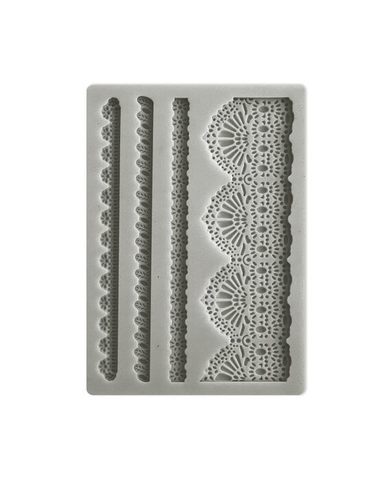 Stamperia Silicon Mould A6: Laces & Borders - muotti 