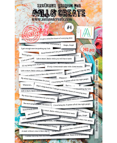 Aall & Create Die Cuts: Sharp Tongues - White #4 - leikekuviopakkaus