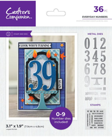 CC: Everyday Numbers Stamp & Die  -setti