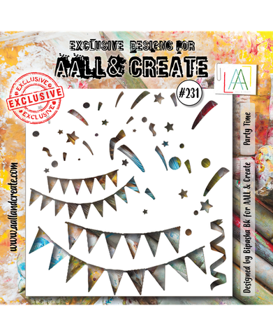 Aall & Create STENCIL Party Time #231 - sabluuna