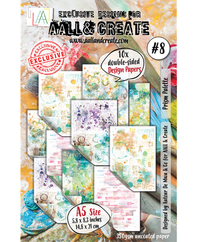 Aall & Create Design Paper A5: Prism Palette #8 - paperisetti