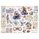 Stamperia: Dewdrops Die Cuts -pahvileikekuviot